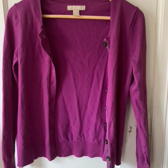 Banana Republic Pink cardigan with cute velvet detail - Picture 5 of 6